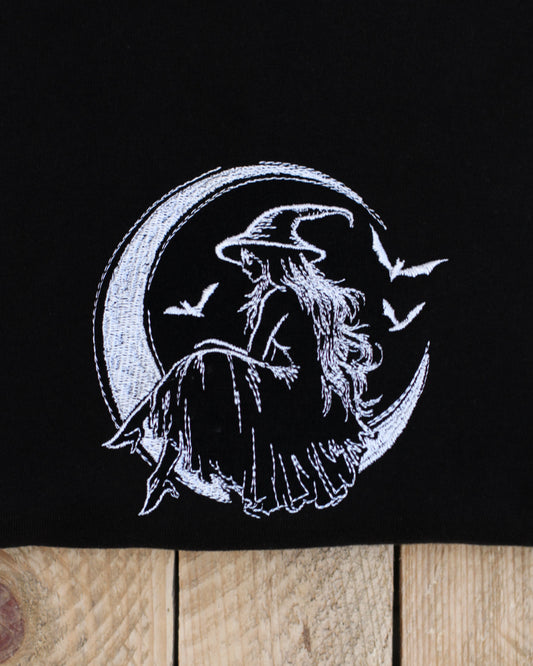 Moon Witch Embroidered Tshirt