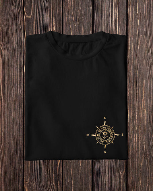Not All Who Wander Embroidered Tshirt