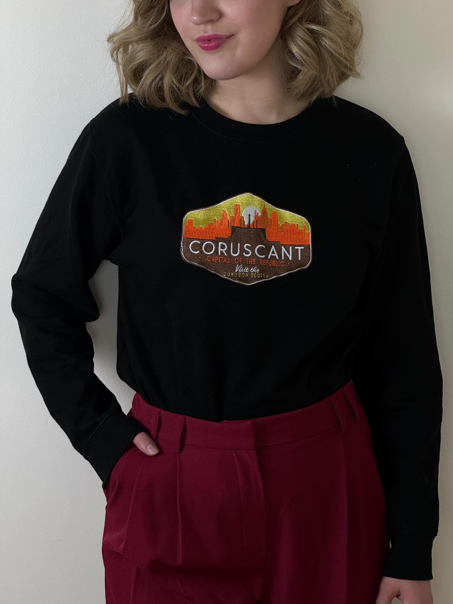 Location-Inspired Embroidered Sweatshirt