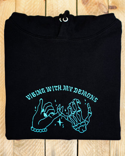 Vibing With My Demons Embroidered Hoodie