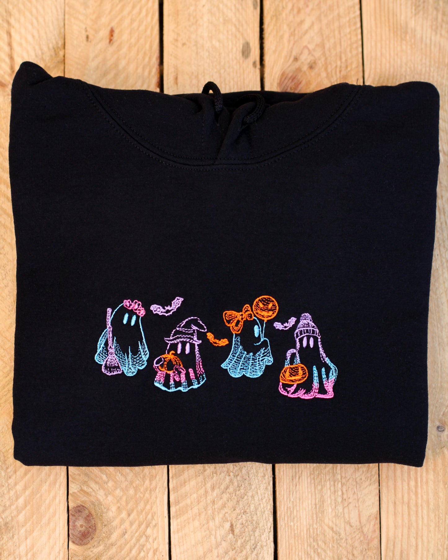Neon Ghosts Embroidered Hoodie