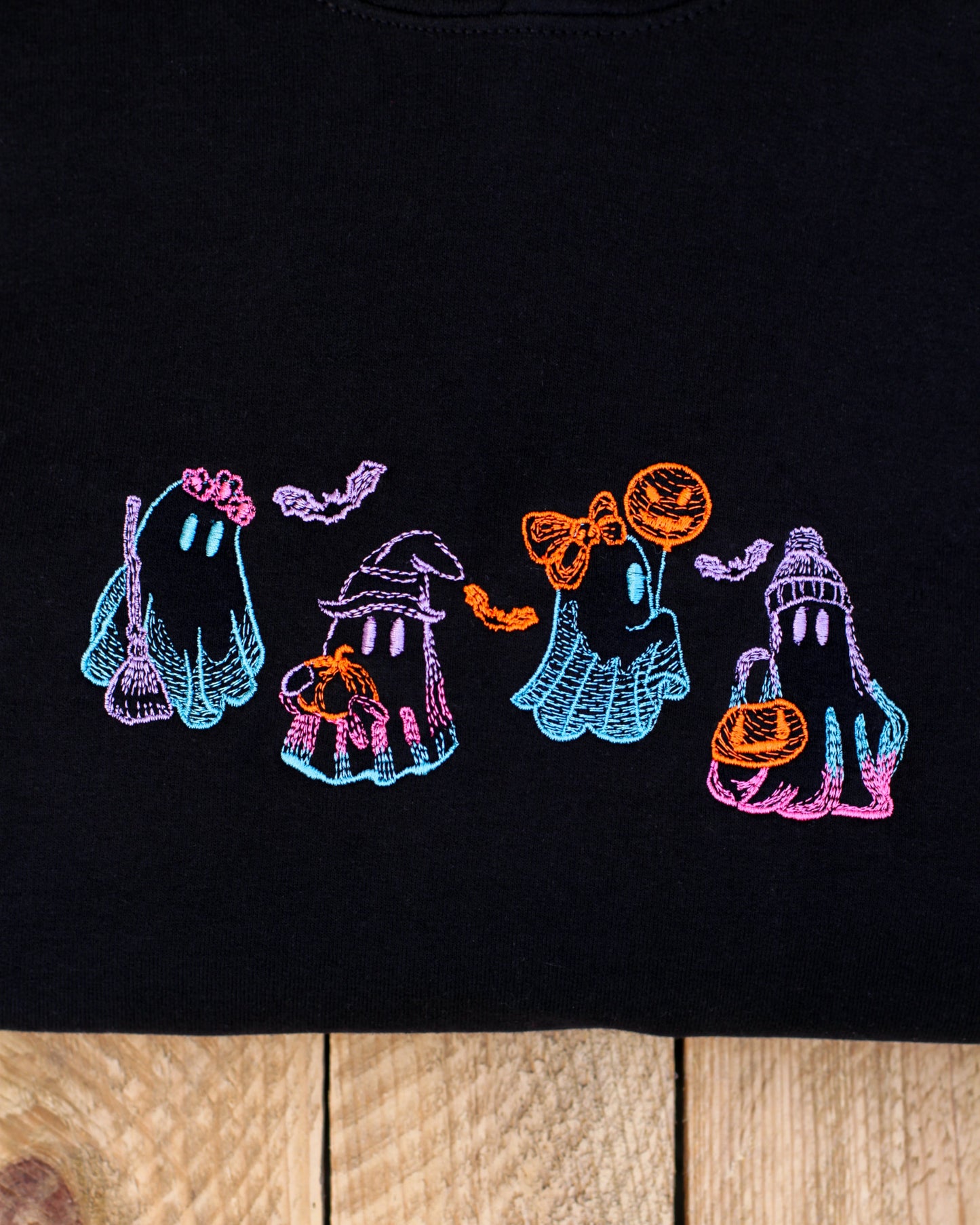 Neon Ghosts Embroidered Tshirt