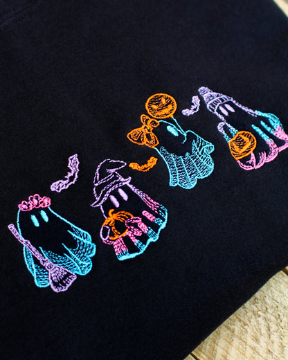 Neon Ghosts Embroidered Hoodie