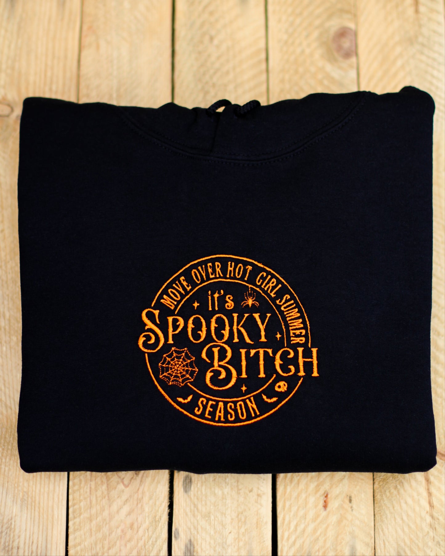 Spooky Bitch Season Embroidered Hoodie