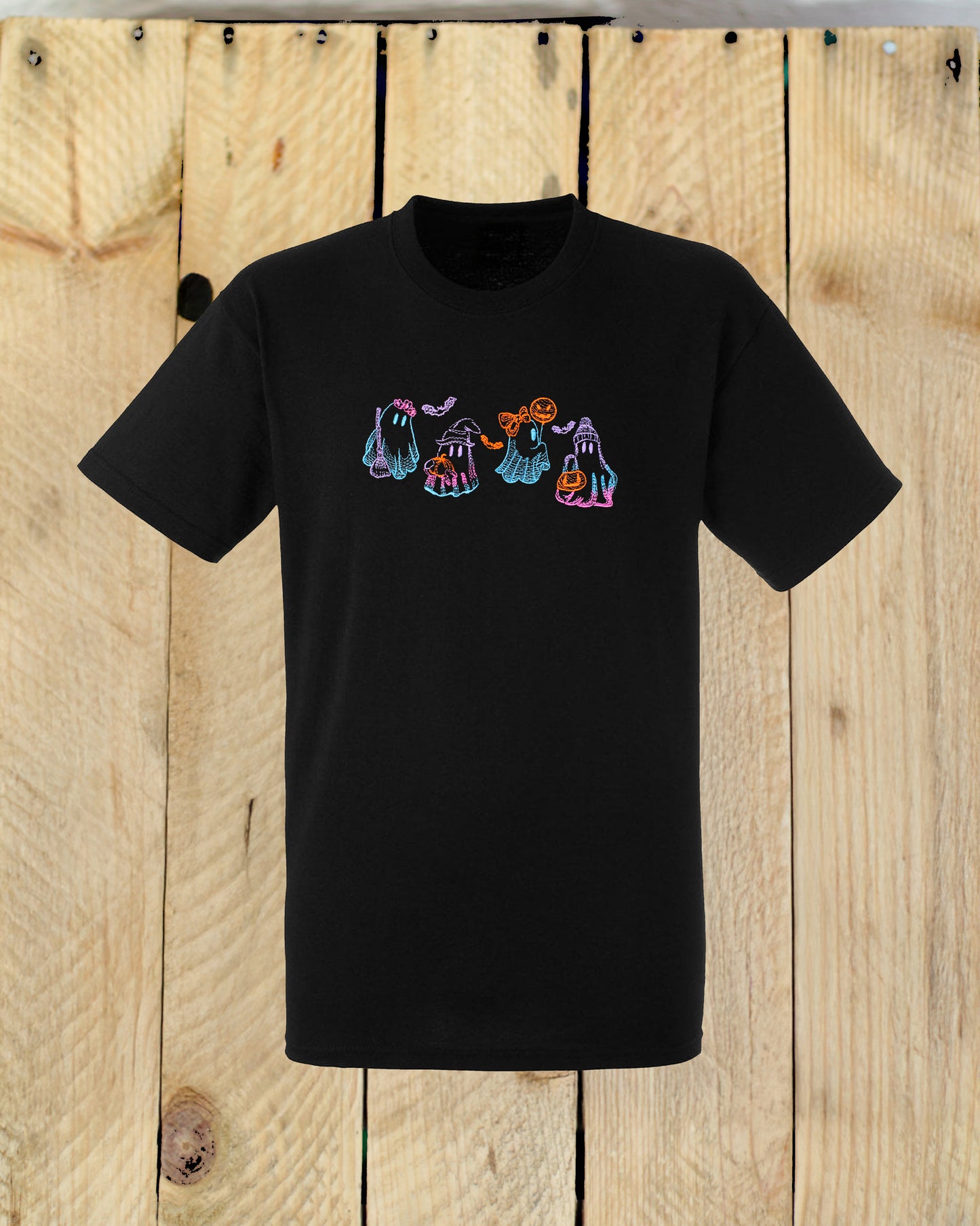 Neon Ghosts Embroidered Tshirt