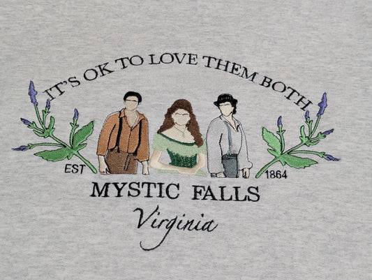 Love Them Both Embroidered Sweatshirt